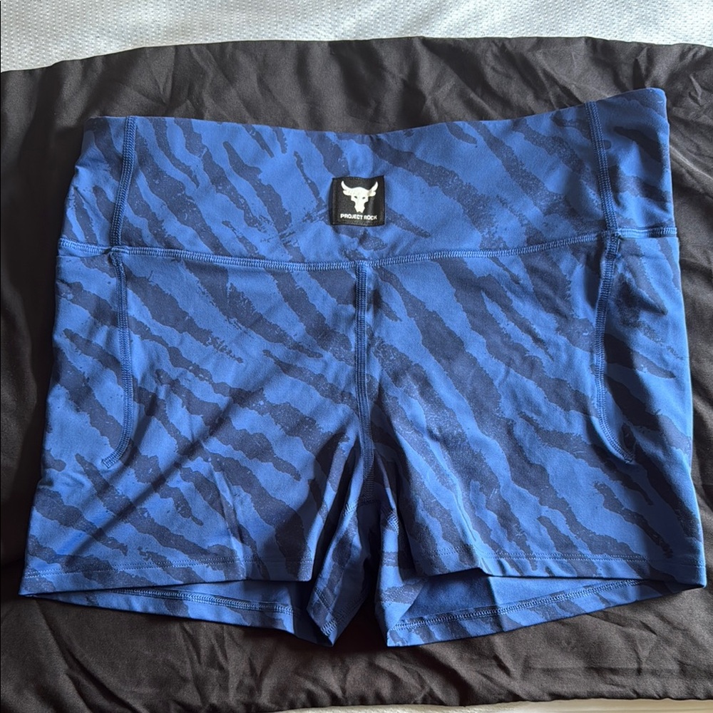 Under Armour Blue Zebra Print Women's Athletic Shorts